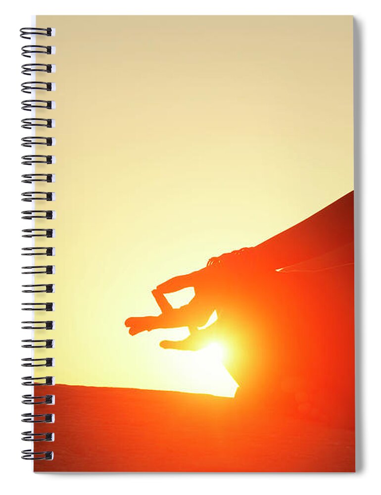 Gyan Mudra Spiral Notebook featuring the photograph Gyan Mudra Meditation by Tim Gainey