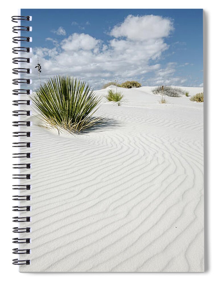 White Sands Spiral Notebook featuring the photograph Gypsum Dunes by Margaret Pitcher