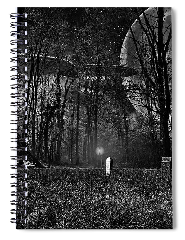  Spiral Notebook featuring the digital art Halloween 2020 by Fred Loring