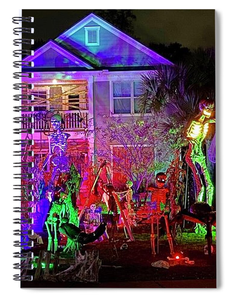 Halloween Spiral Notebook featuring the photograph Halloween Ghosts by Flavia Westerwelle