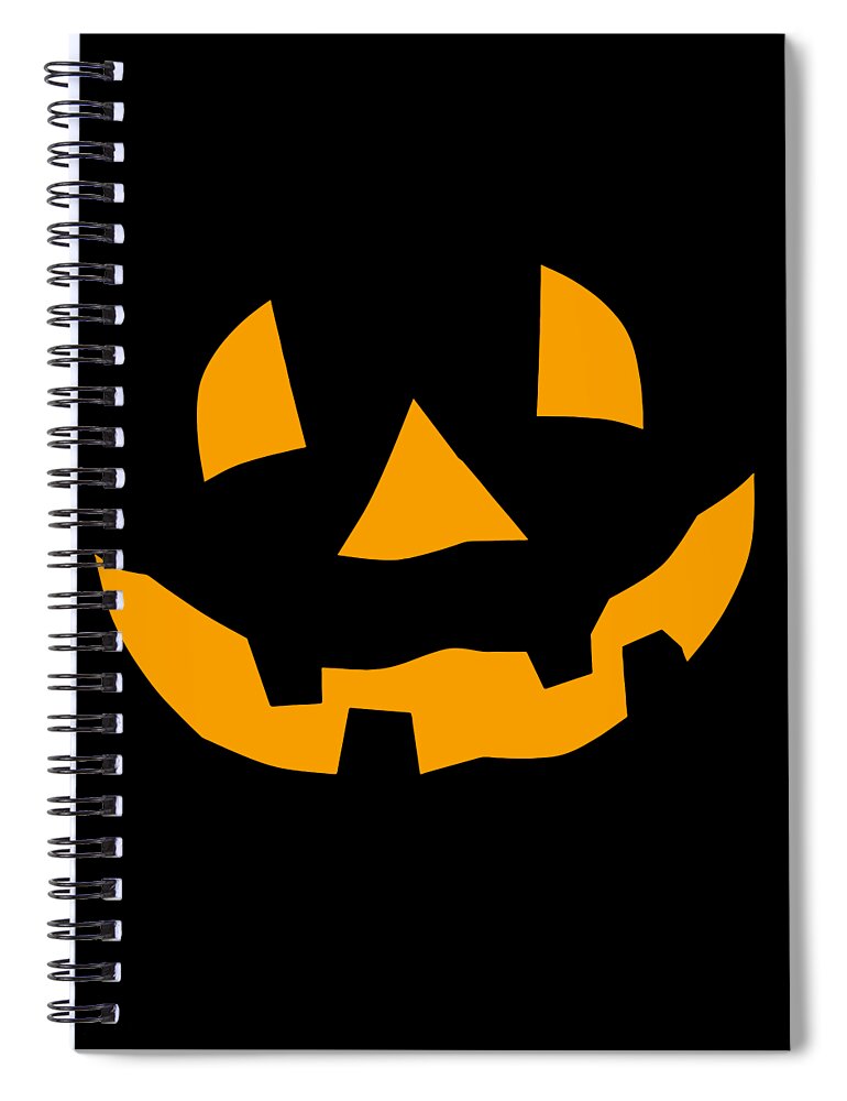 Funny Spiral Notebook featuring the digital art Halloween Pumpkin by Flippin Sweet Gear