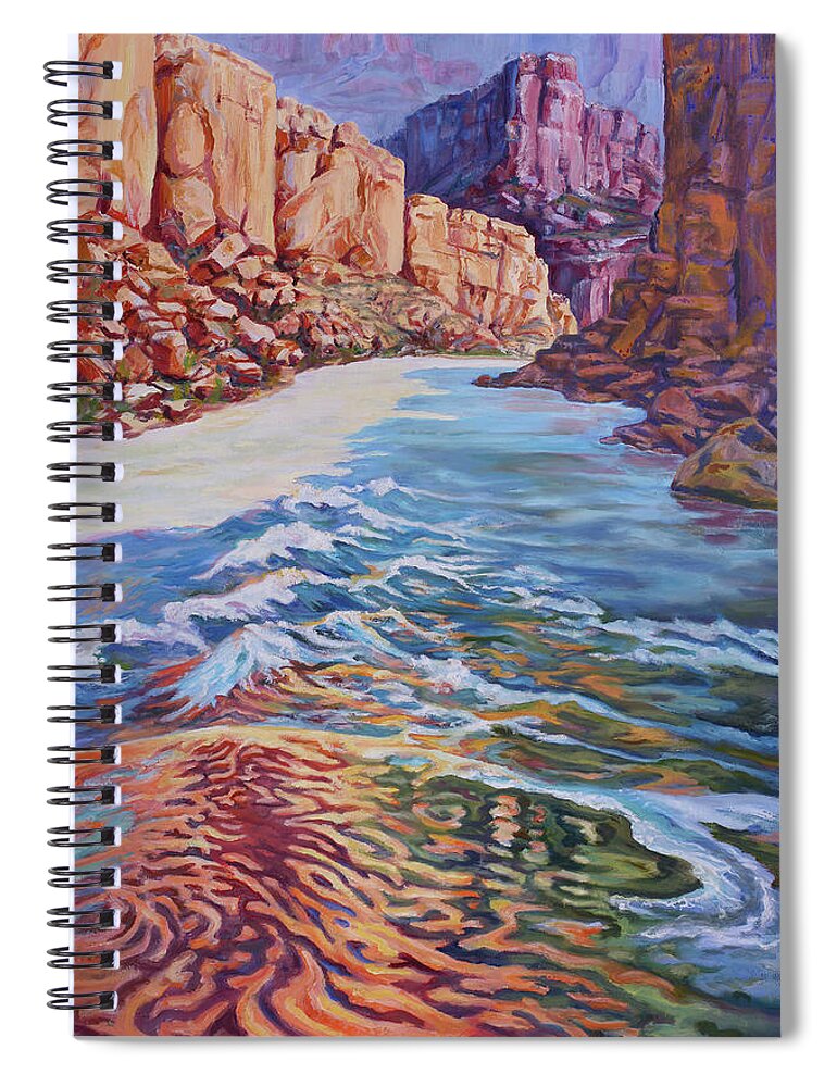 Landscape Spiral Notebook featuring the painting Hallways of Always by Page Holland