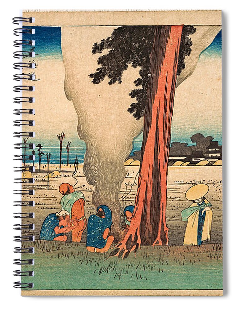 Hamamatsu Spiral Notebook featuring the painting Hamamatsu, Toko no Zu ca by Artistic Rifki