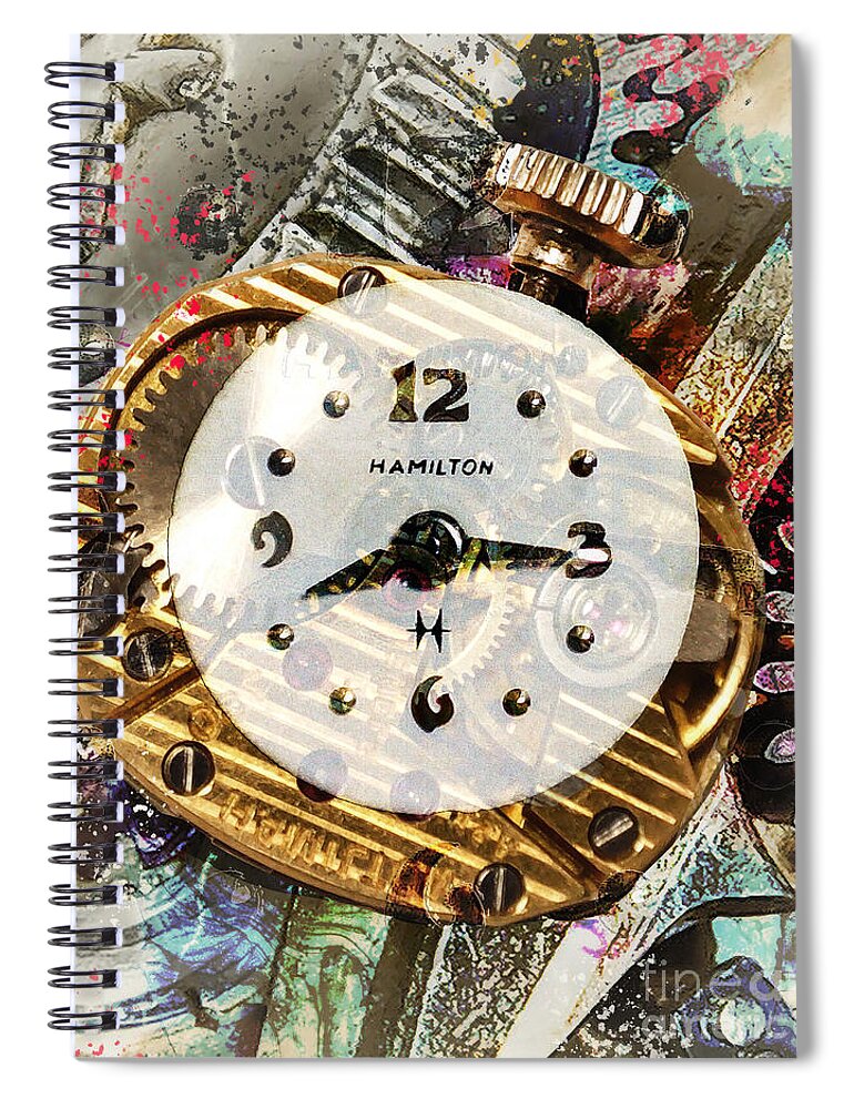 Movement Spiral Notebook featuring the digital art Hamilton by Anthony Ellis