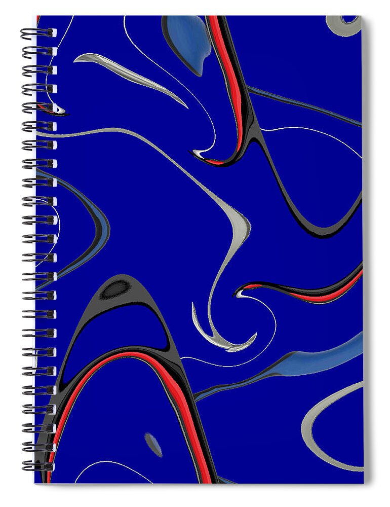 Digital Spiral Notebook featuring the digital art Hammer and Screwdriver Amuck by Ronald Mills