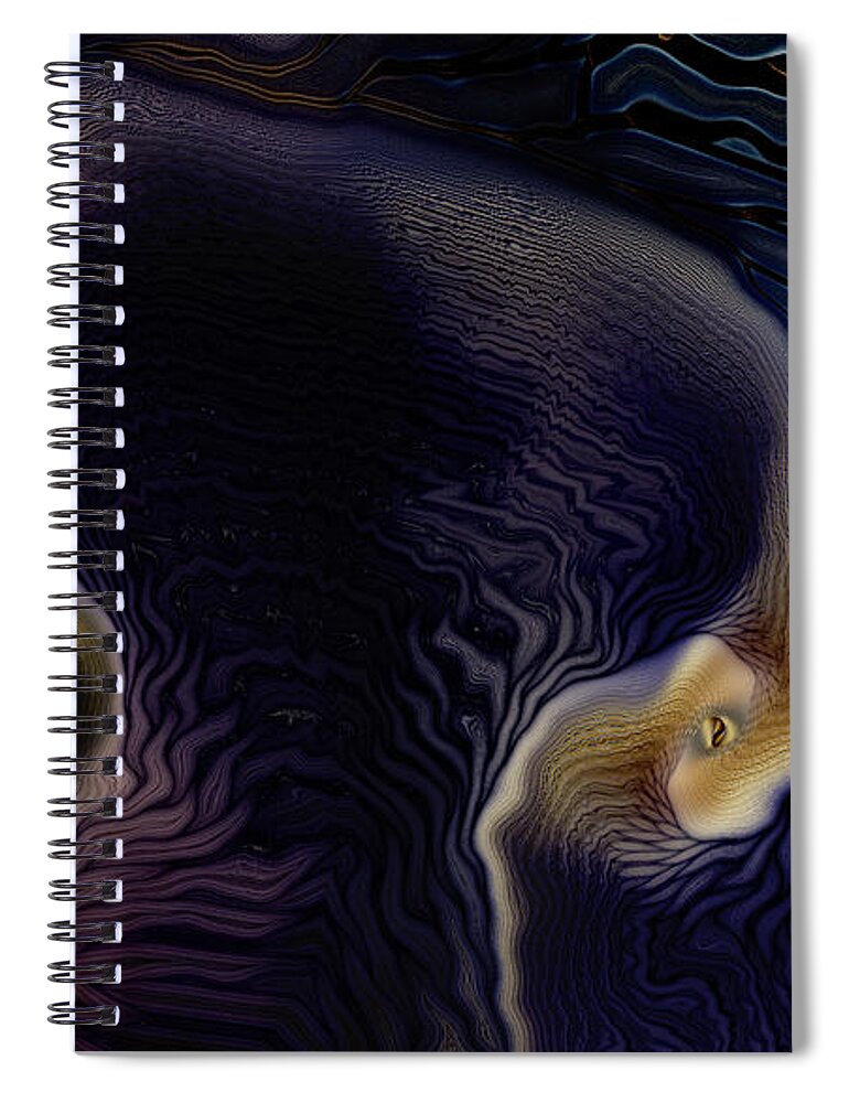 Vic Eberly Spiral Notebook featuring the digital art Hammerhead by Vic Eberly