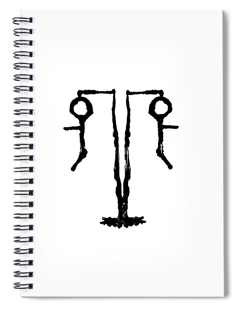 Bold Spiral Notebook featuring the painting Hangman by Stephenie Zagorski