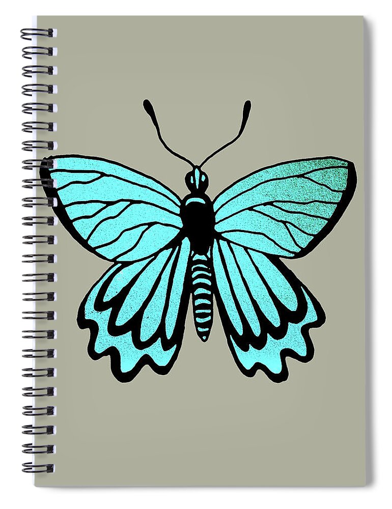 Butterfly Spiral Notebook featuring the painting Happy Free Flight Of Light Beautiful Butterfly Watercolor V by Irina Sztukowski