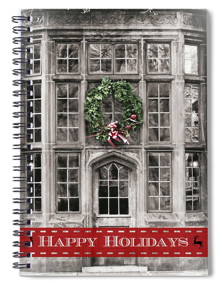 Happy Holidays Spiral Notebook featuring the photograph Happy Holidays by Dark Whimsy