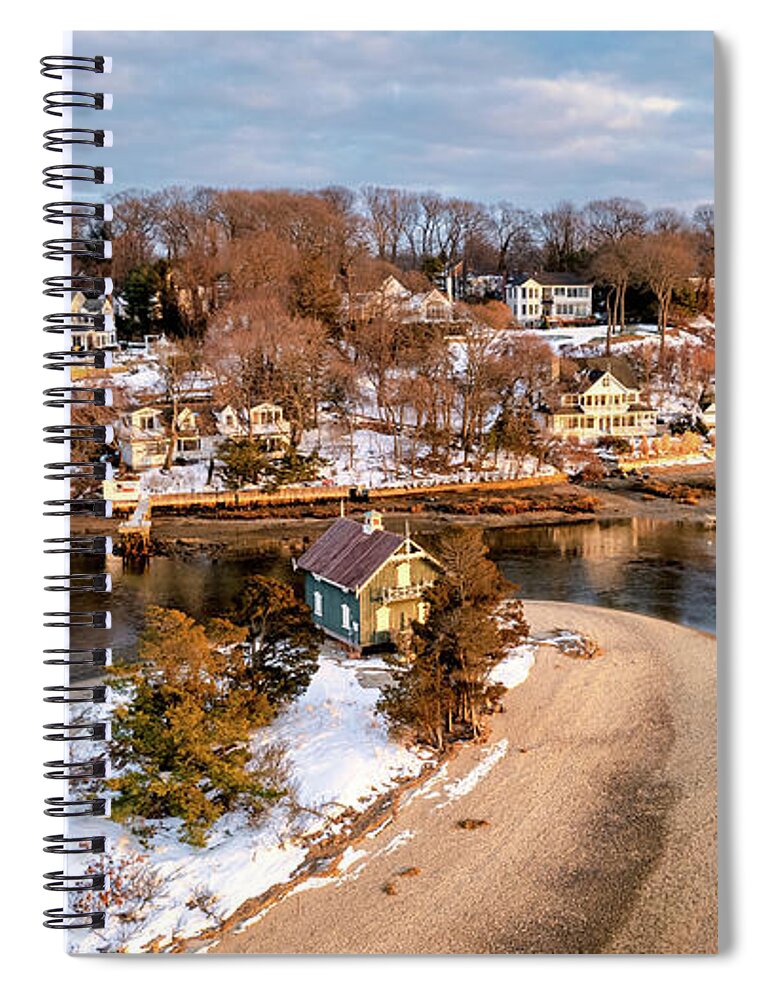 Homes Spiral Notebook featuring the photograph Harbor Homes by Sean Mills