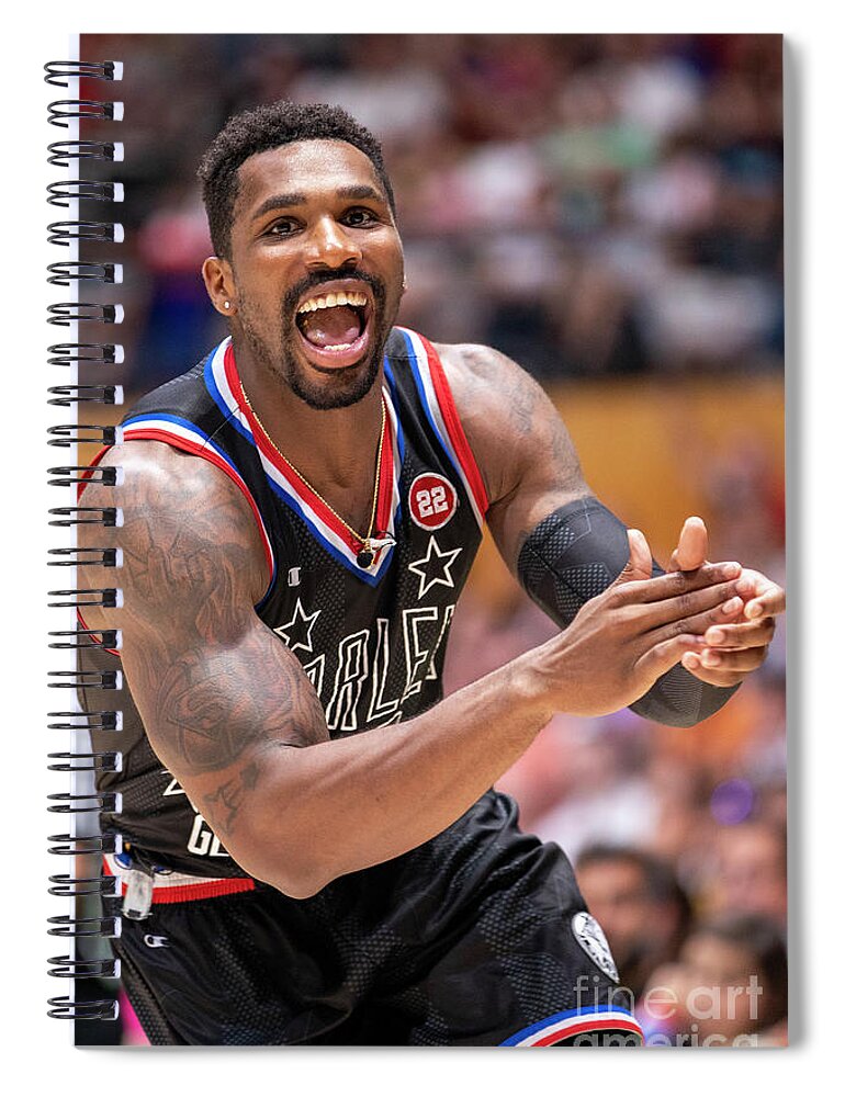 Thunder Spiral Notebook featuring the photograph Thunder Harlem Globetrotters by Agusti Pardo Rossello