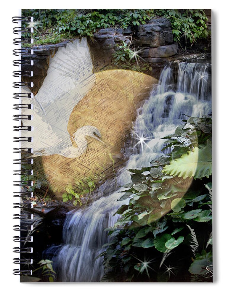 Bird Spiral Notebook featuring the photograph Harmony in Nature by Shara Abel