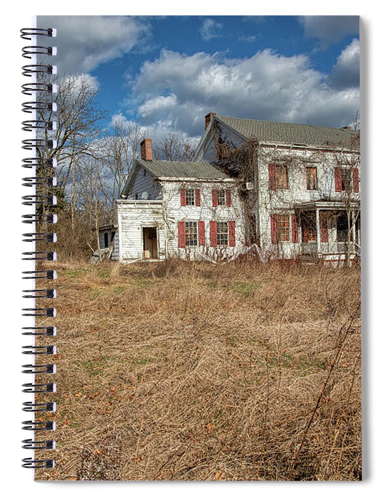 Haunted Spiral Notebook featuring the photograph Haunted Farm House by David Letts
