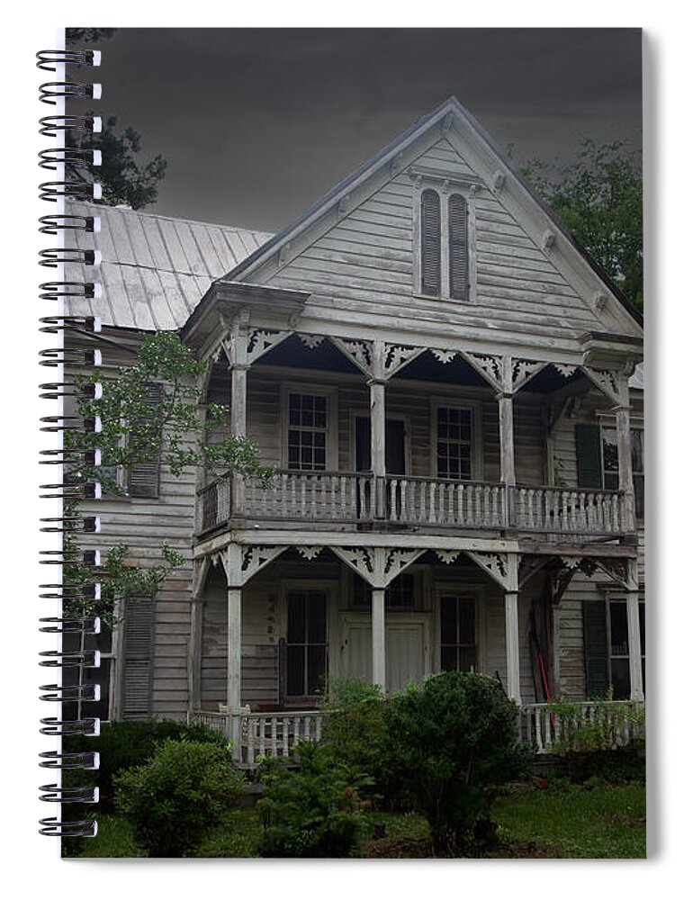 Haunted House Spiral Notebook featuring the photograph Haunted House by L Bosco