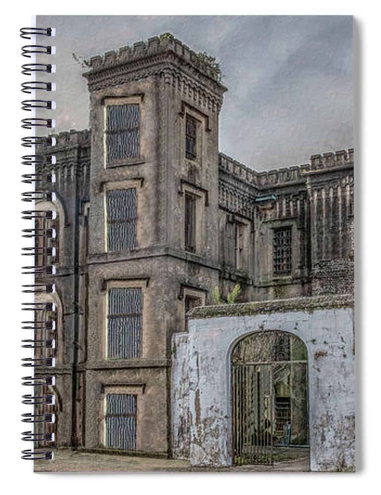 South Carolina Spiral Notebook featuring the photograph Haunted Jail of Charleston, South Carolina by Marcy Wielfaert