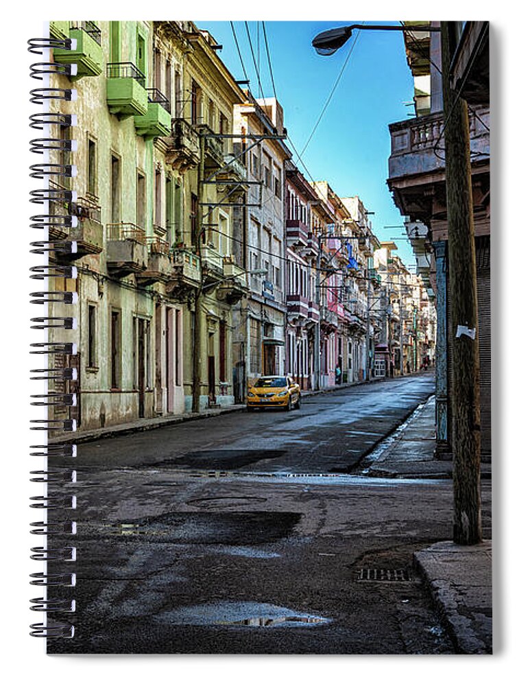 Havana Cuba Spiral Notebook featuring the photograph Havana Street by Tom Singleton