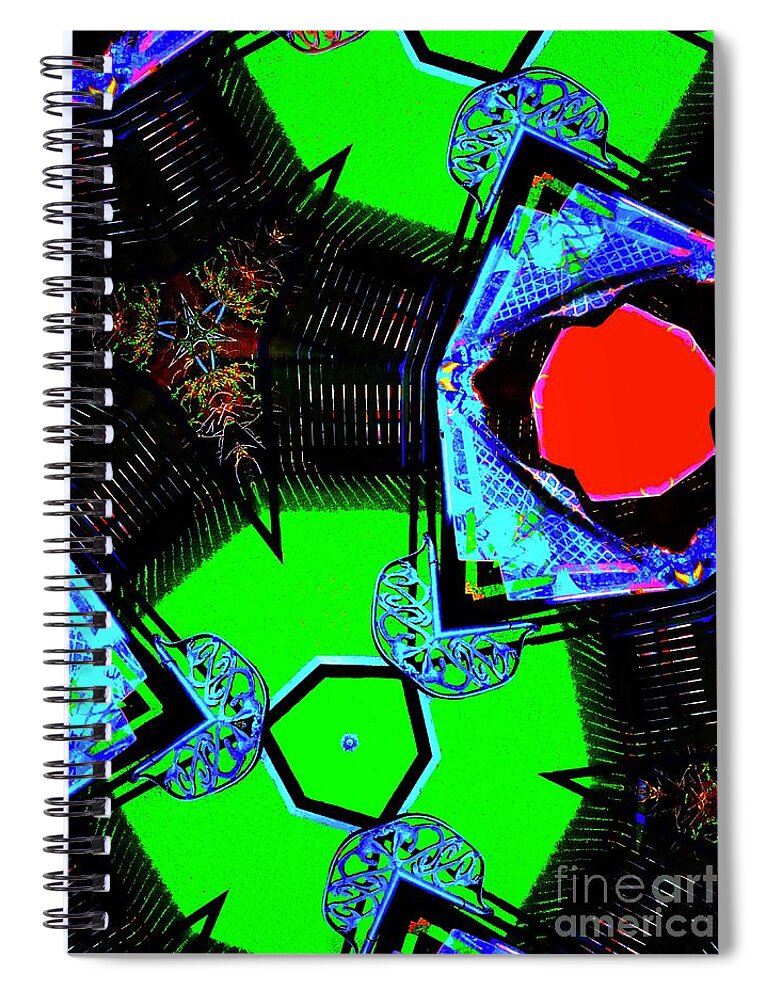 Led Lsd Euphoric Euphoria Lights Psychedelic Spiral Notebook featuring the digital art Have a LED LSD Holiday by Glenn Hernandez