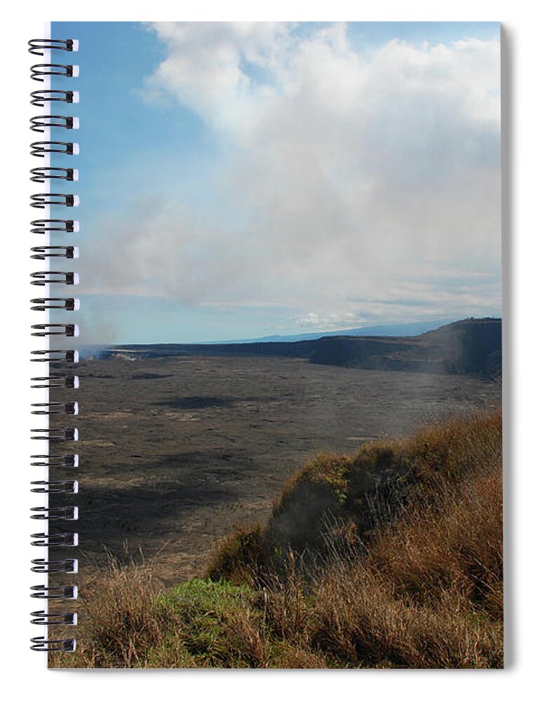Landscape Spiral Notebook featuring the photograph Hawaiian volcanic steam by Barry Bohn