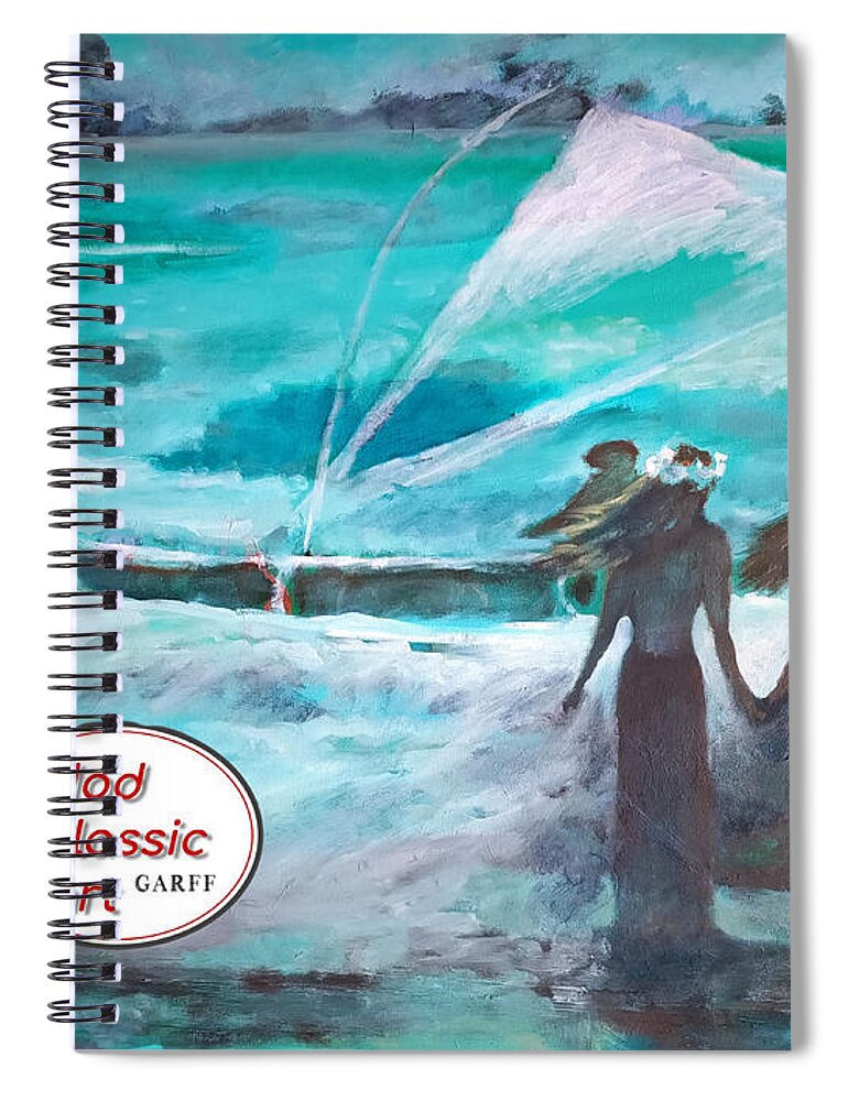 Hawaii Spiral Notebook featuring the painting Hawaiian Wind ModClassic Art by Enrico Garff