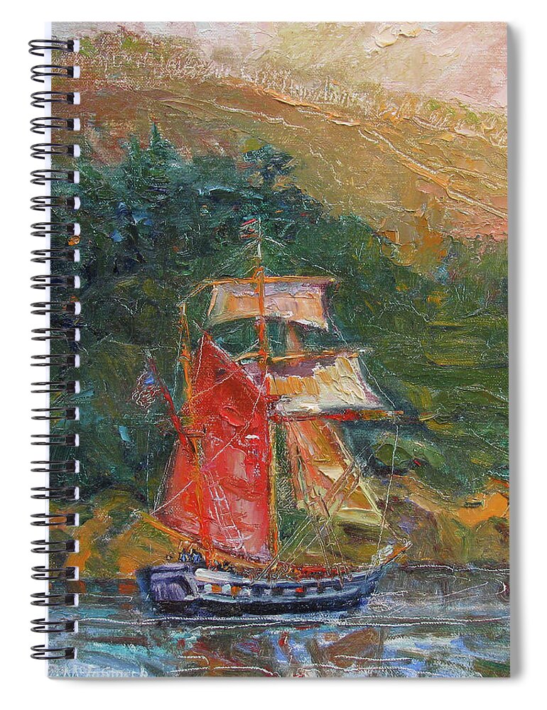 Hawiian Chieftain Spiral Notebook featuring the painting Hawiian Chieftain by John McCormick