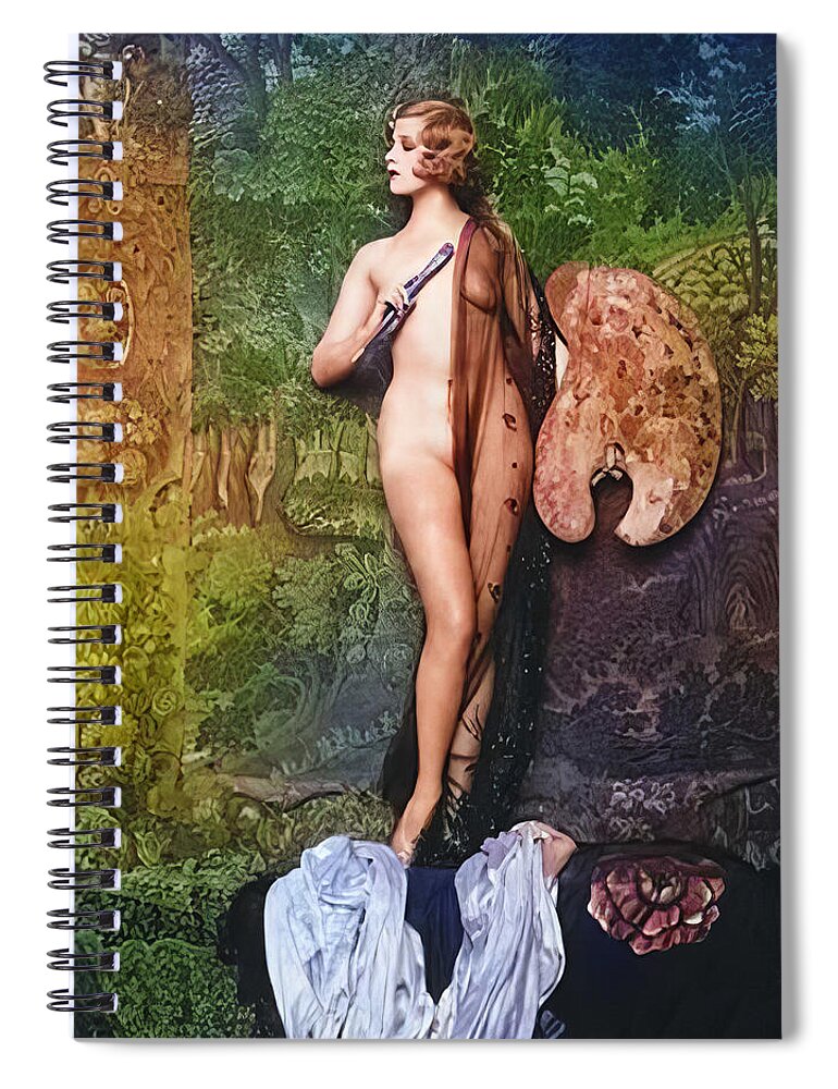 Hazel Forbes Spiral Notebook featuring the digital art Hazel Forbes - Paint Palette by Chuck Staley