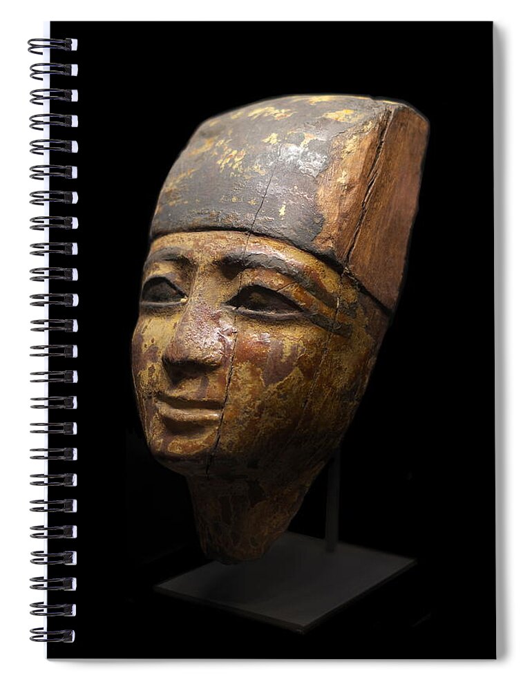Old Egyptian Bust Spiral Notebook featuring the photograph Head of Pharaoh by Karine GADRE