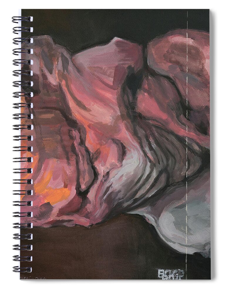 #portrait Spiral Notebook featuring the painting Head Study 76 by Veronica Huacuja