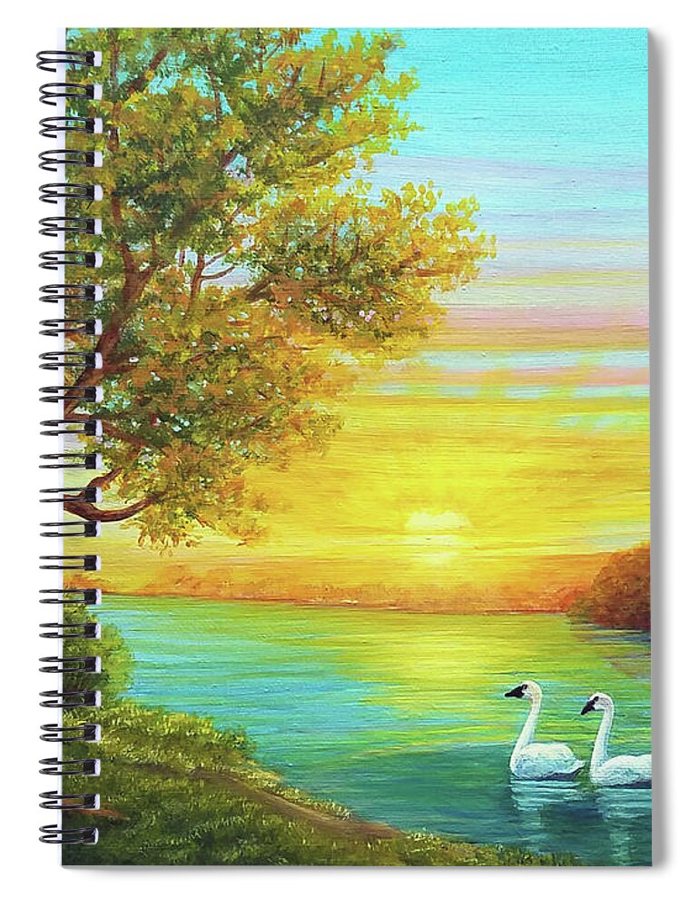 Heading Spiral Notebook featuring the painting Heading Home by Sarah Irland