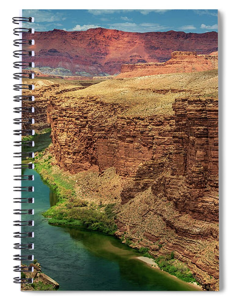 Arizona Grand Canyon Marble Cliffs Colorful Rock Landscape Lee's Ferry Headwaters Colorful Fstop101 Spiral Notebook featuring the photograph Headwaters of the Grand Canyon by Geno Lee
