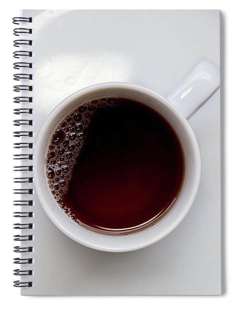 Tea Spiral Notebook featuring the photograph Healthy black tea on a cup by Michalakis Ppalis