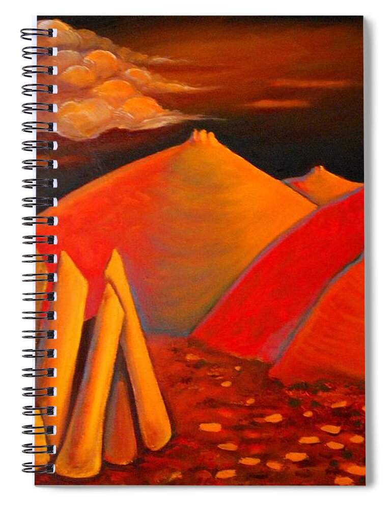 Hills Spiral Notebook featuring the painting Hearson's Cove by Franci Hepburn