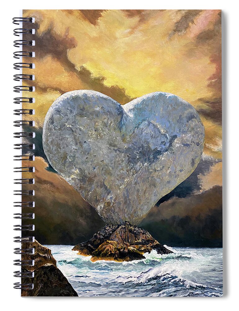 Heart Of Stone Spiral Notebook featuring the painting Heart of Stone Revisited by Thomas Blood