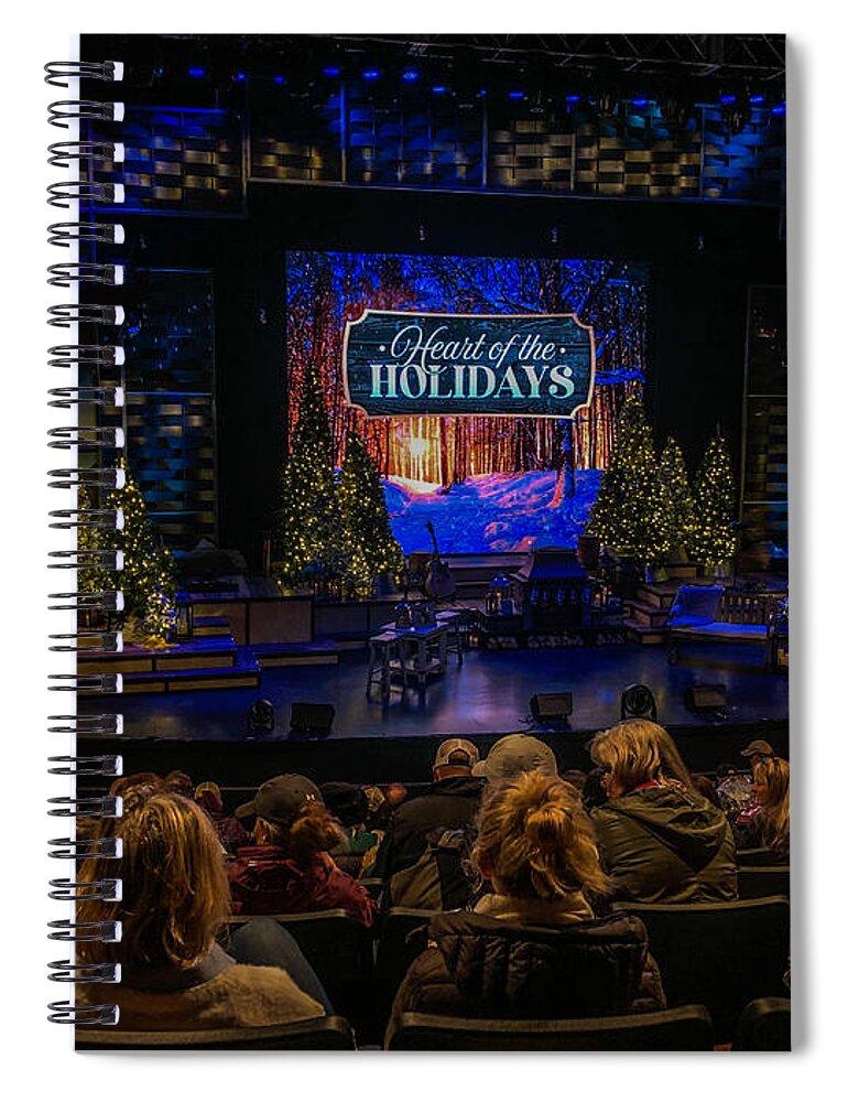 Theatre Spiral Notebook featuring the photograph Heart of the Holidays by Richie Parks