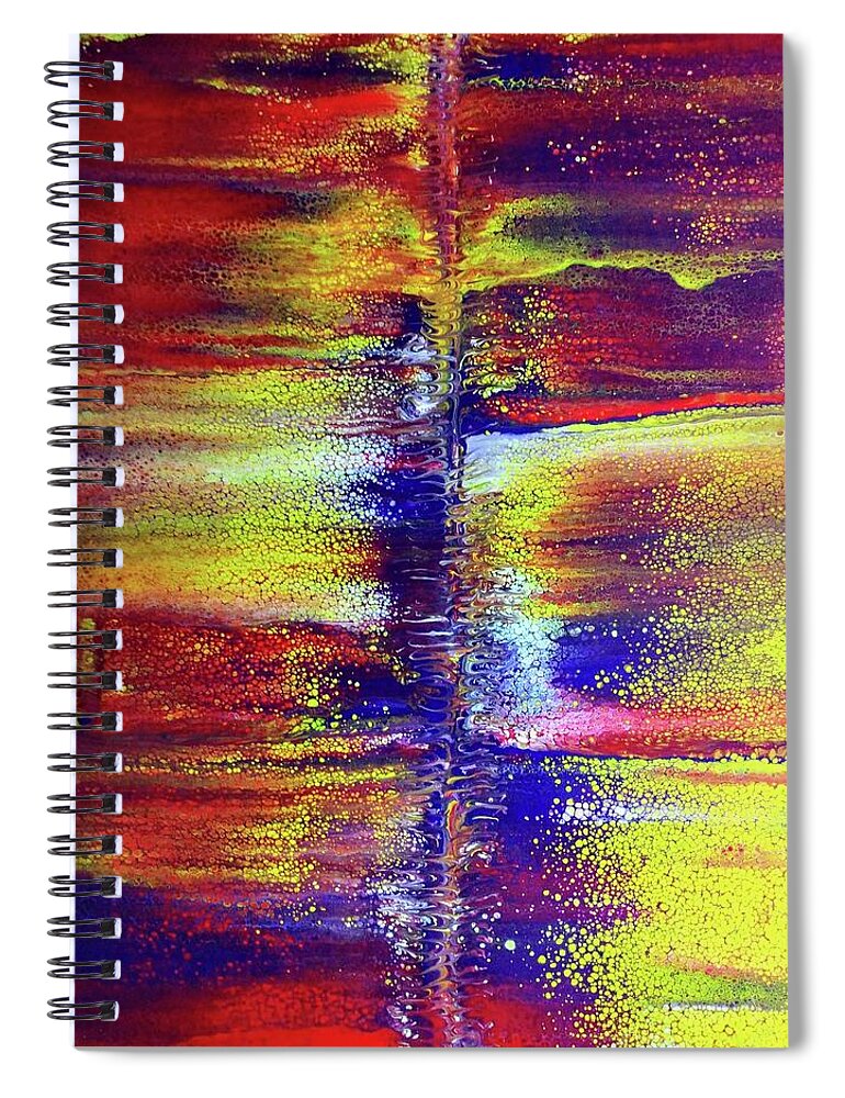 Heatwave Spiral Notebook featuring the painting Heatwave by Anna Adams