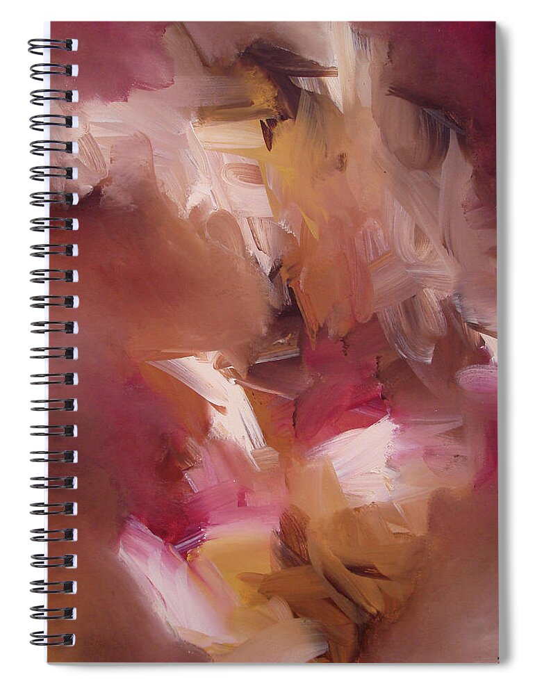 Abstract Spiral Notebook featuring the painting Heaven Scent by Jim Stallings