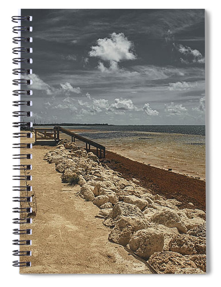Landscape Spiral Notebook featuring the photograph Heavy Sargassum on the Atlantic by Portia Olaughlin