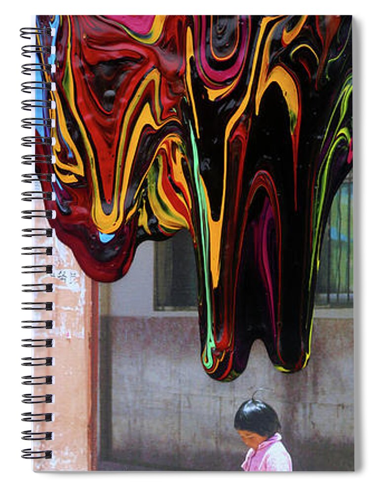 Dali Spiral Notebook featuring the painting Heavy Thoughts by Antonio Wehrli