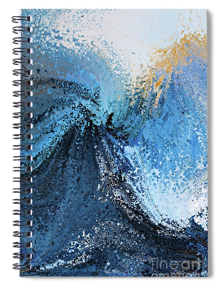 Blue Spiral Notebook featuring the painting Hebrews 10 23. Hold Fast. by Mark Lawrence