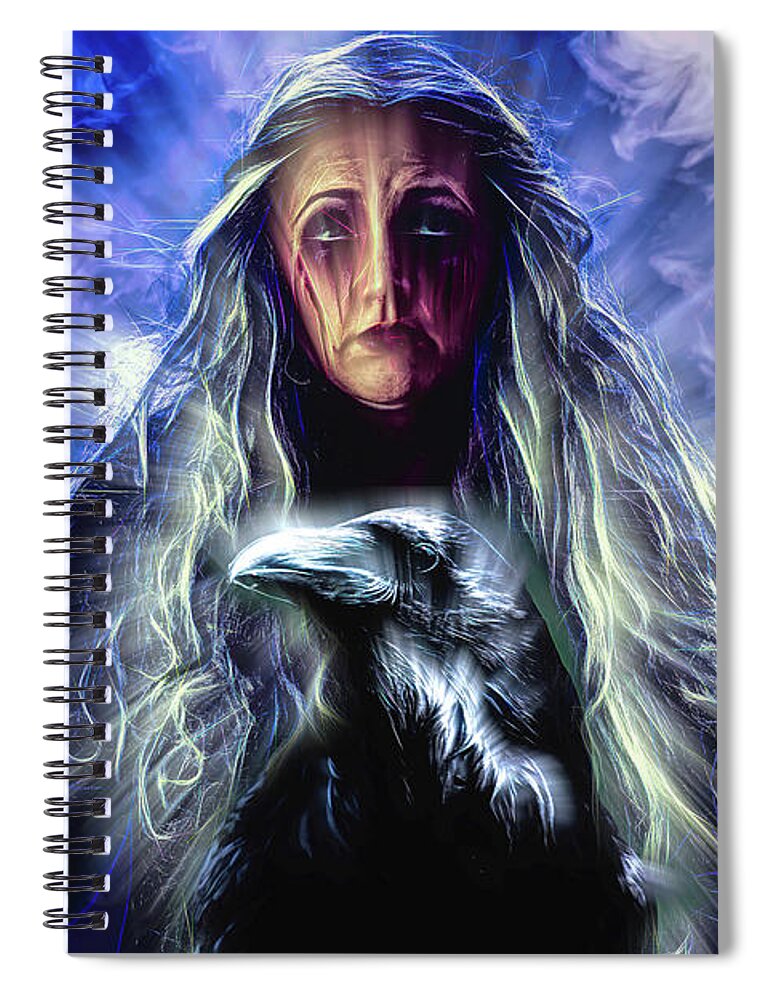 Hecate Spiral Notebook featuring the digital art Hecate 4 by Lisa Yount