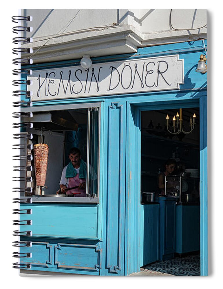 Bozcaada Island Spiral Notebook featuring the photograph Hemsin Doner by Bob Phillips