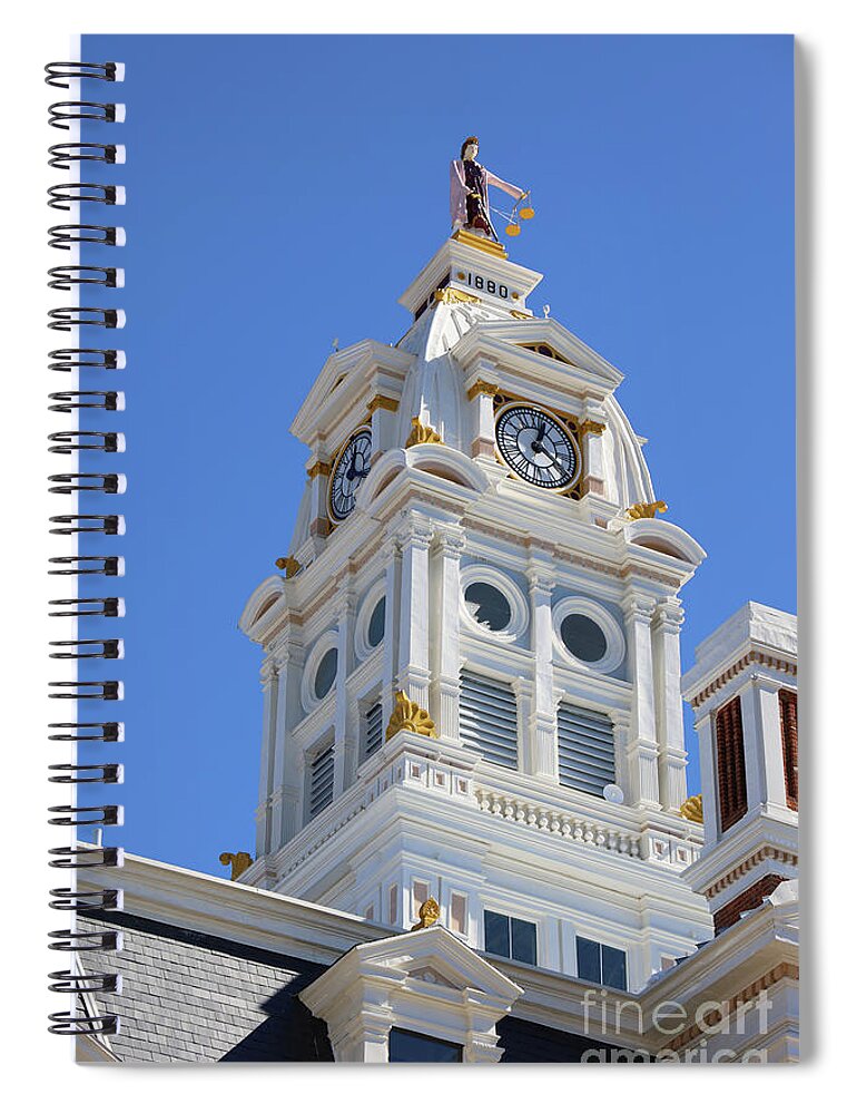 Henry County Courthouse Spiral Notebook featuring the photograph Henry County Courthouse Napoleon Ohio 9943 by Jack Schultz
