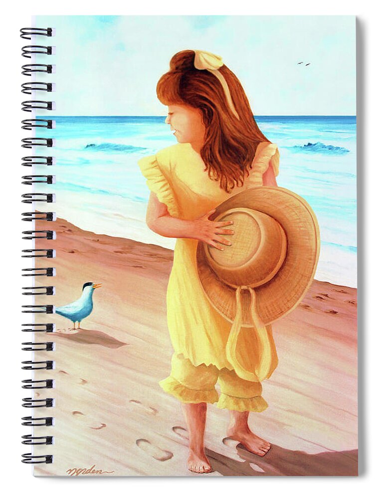 Art For Kids Room Spiral Notebook featuring the painting HER TERN -Prints from oil painting by Mary Grden