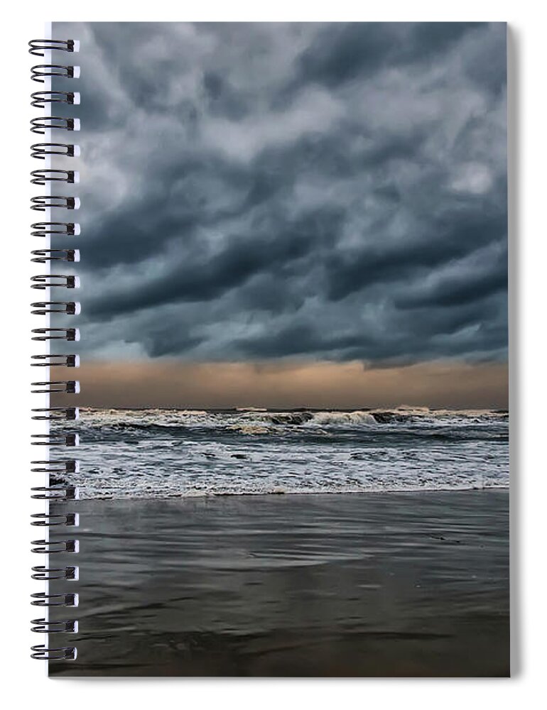 Ocean Spiral Notebook featuring the photograph Here Comes The Hurricane by Lois Bryan