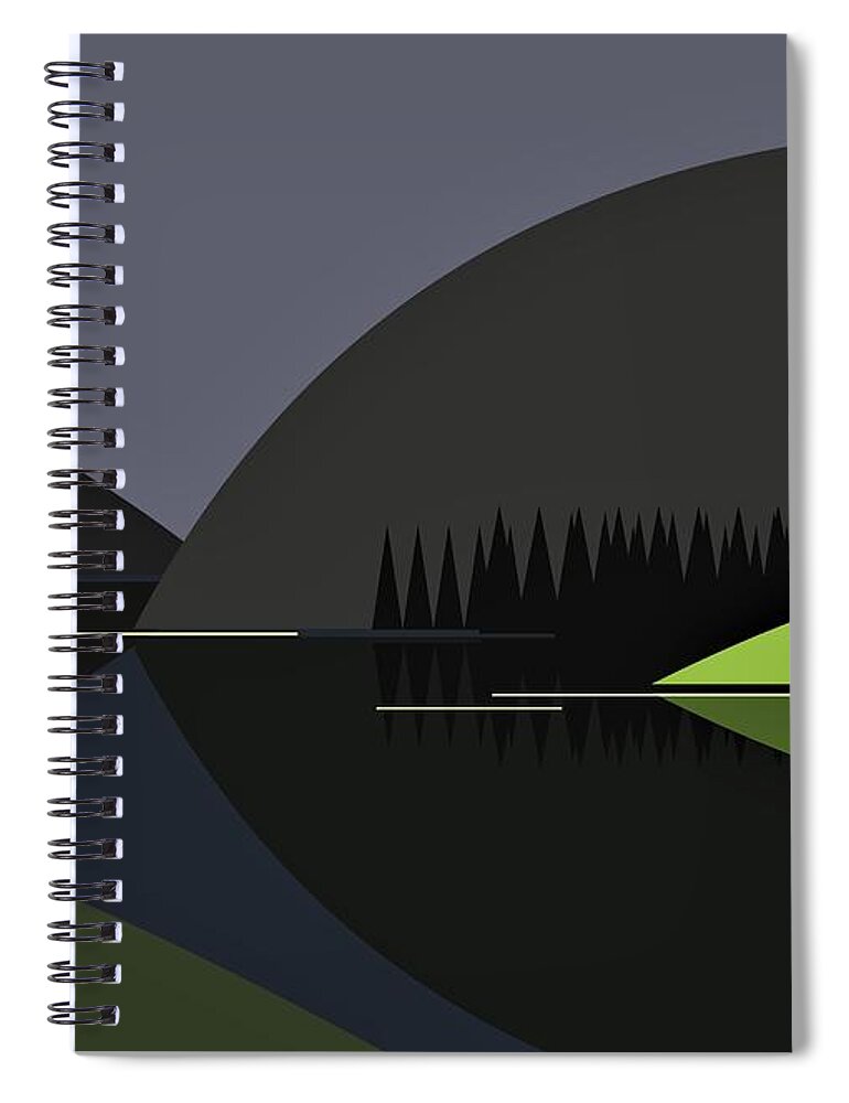 Sunshine Spiral Notebook featuring the digital art Here comes the sun. by Fatline Graphic Art