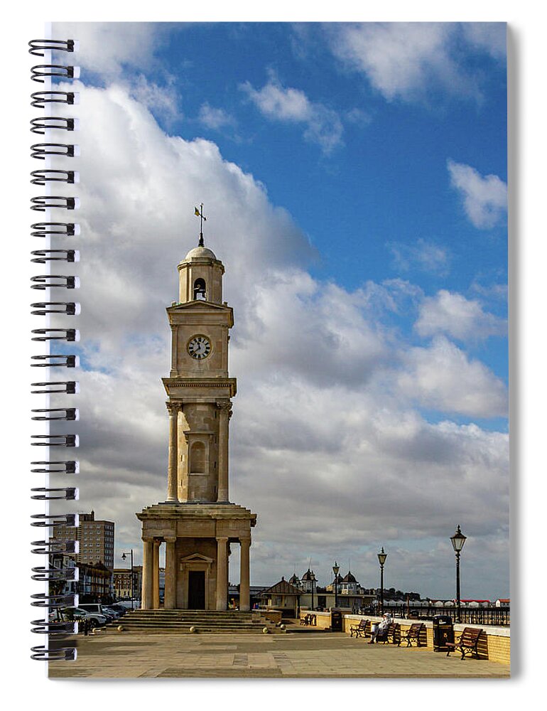 Seaside Spiral Notebook featuring the photograph Herne Bay Clock Tower by Shirley Mitchell