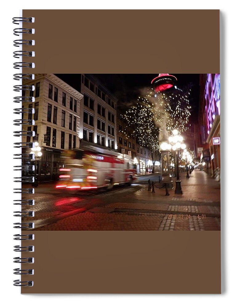 Gastown Spiral Notebook featuring the photograph Heroes in Motion 2 by James Cousineau