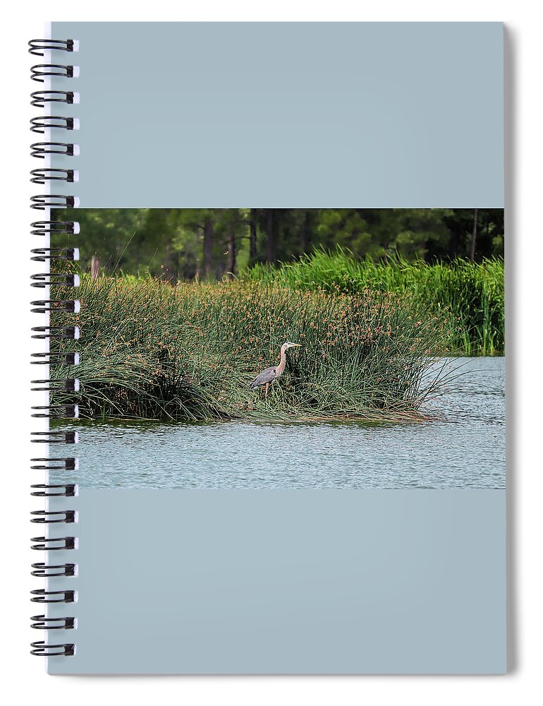 Heron Spiral Notebook featuring the photograph Majestic by Laura Putman