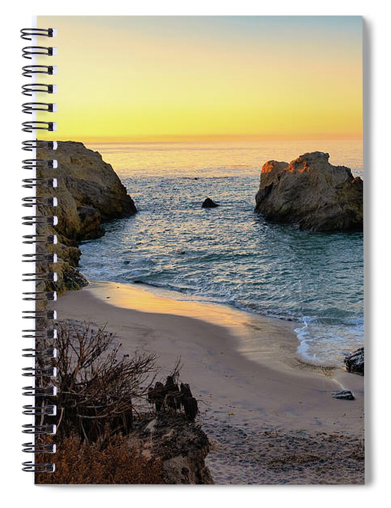 Beach Spiral Notebook featuring the photograph Hidden Cove at Sunrise by Matthew DeGrushe