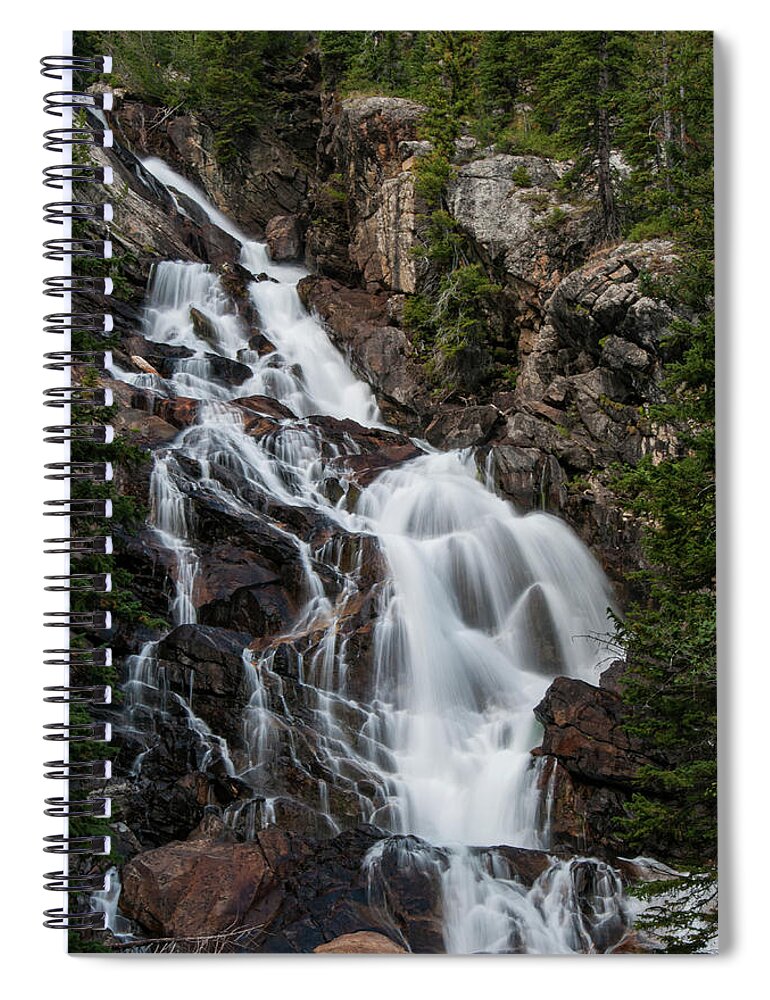 Grand Teton National Park Spiral Notebook featuring the photograph Hidden Falls by Melissa Southern