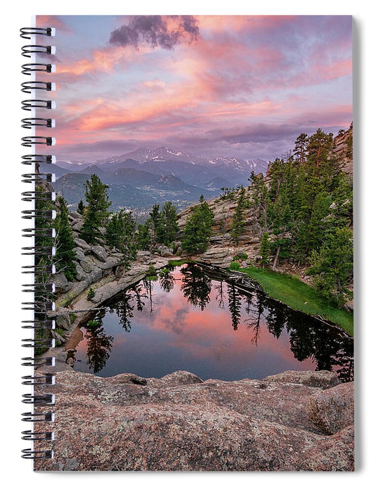 Longs Peak Spiral Notebook featuring the photograph Hidden Gem Sunrise by Aaron Spong